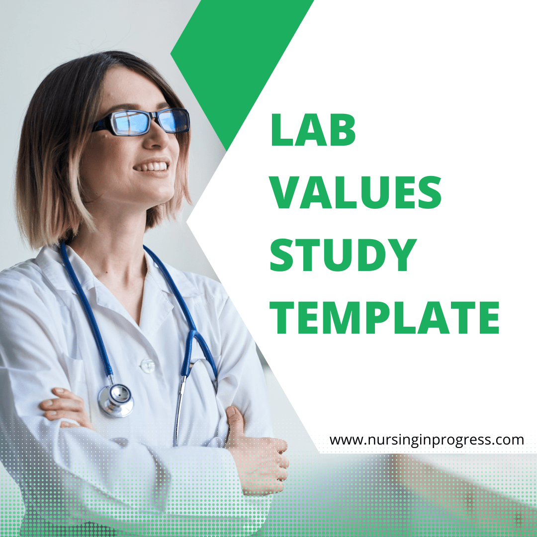 Lab Values Study Template | 1 Page | PDF