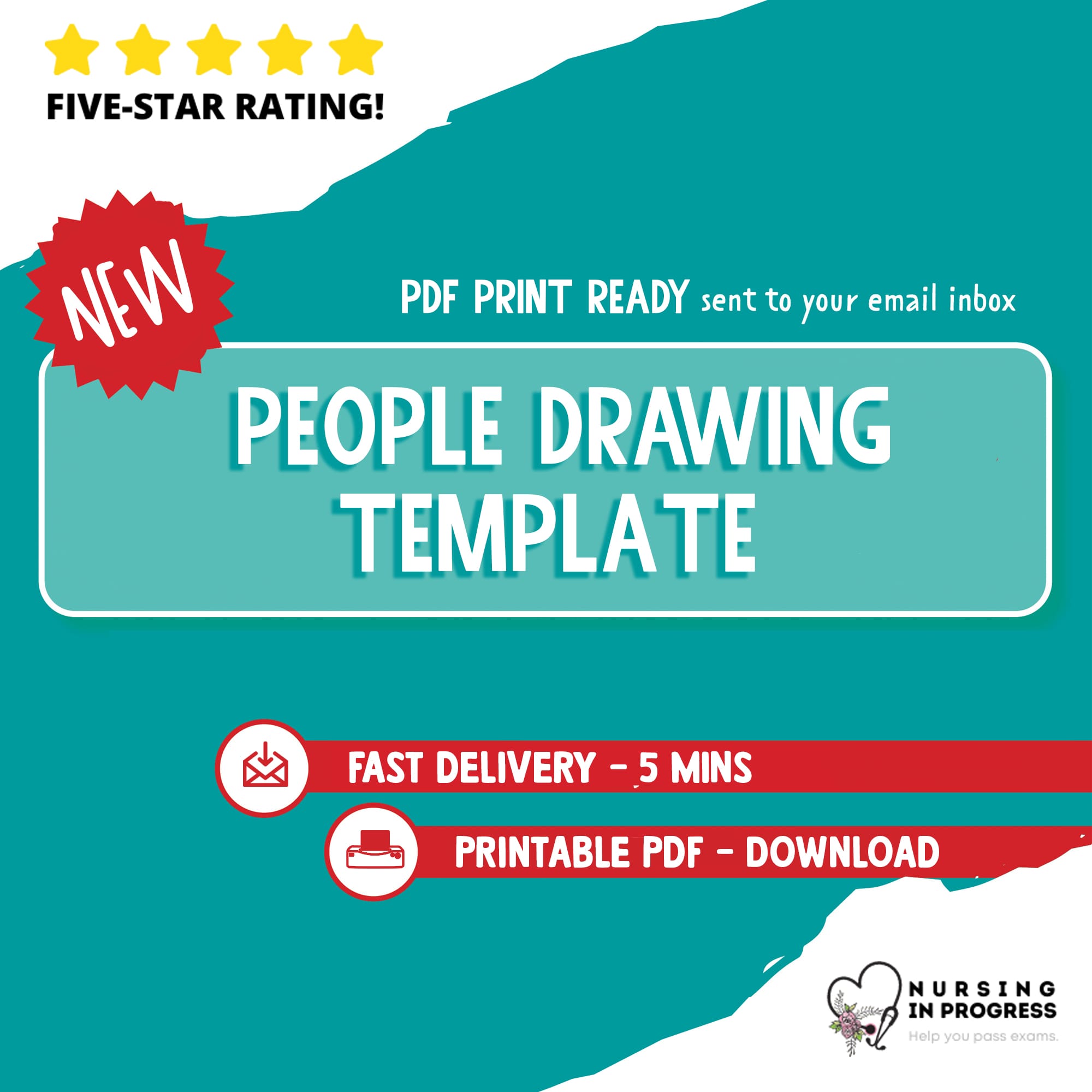 People Drawing Template | 1 Page | PDF