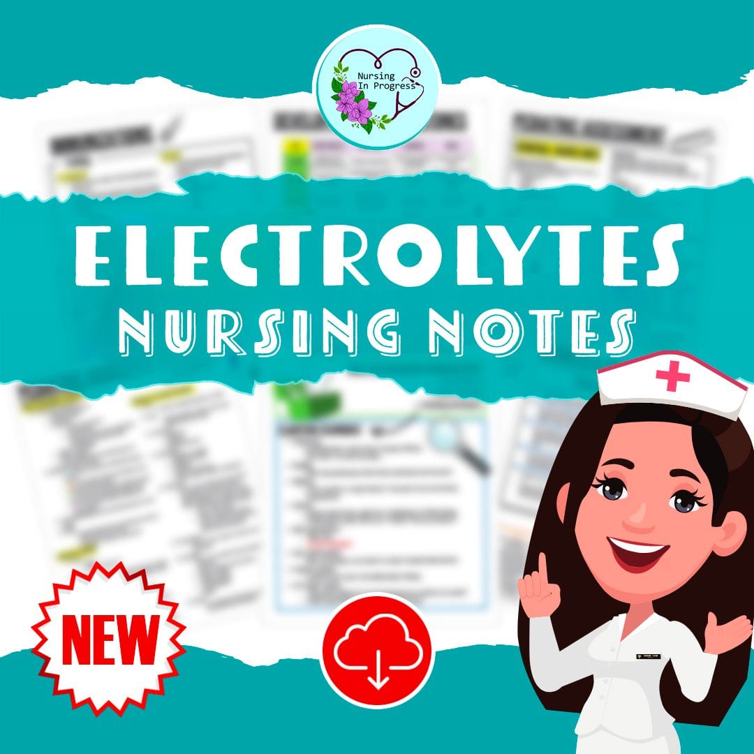 ELECTROLYTES Nursing Notes PDF - Colorful Handwritten Study Notes with Pictures