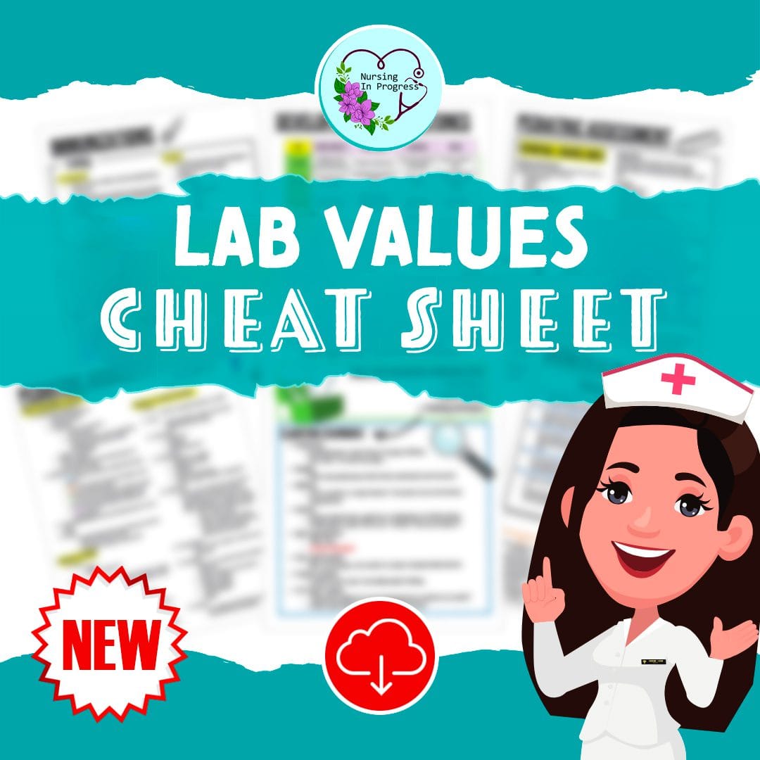 Nursing Lab Values Cheat Sheet Study Guide
