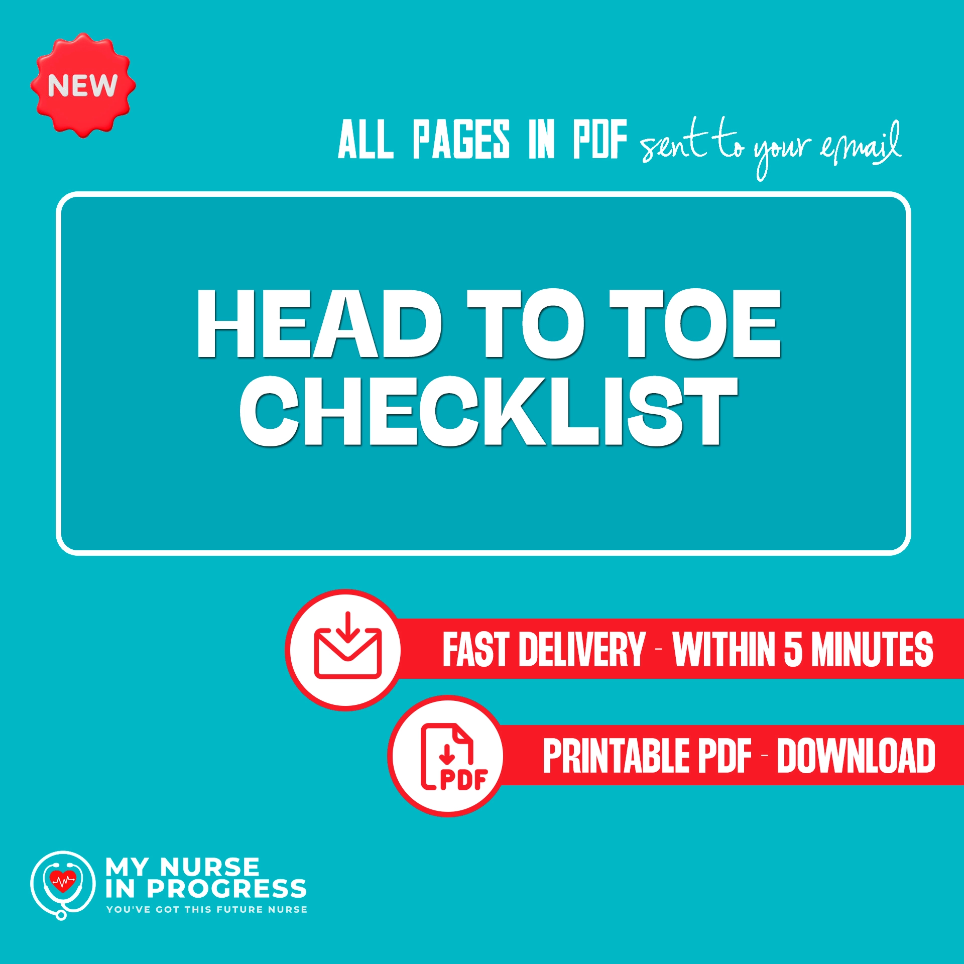 Head To Toe Checklist | 1 Page | PDF