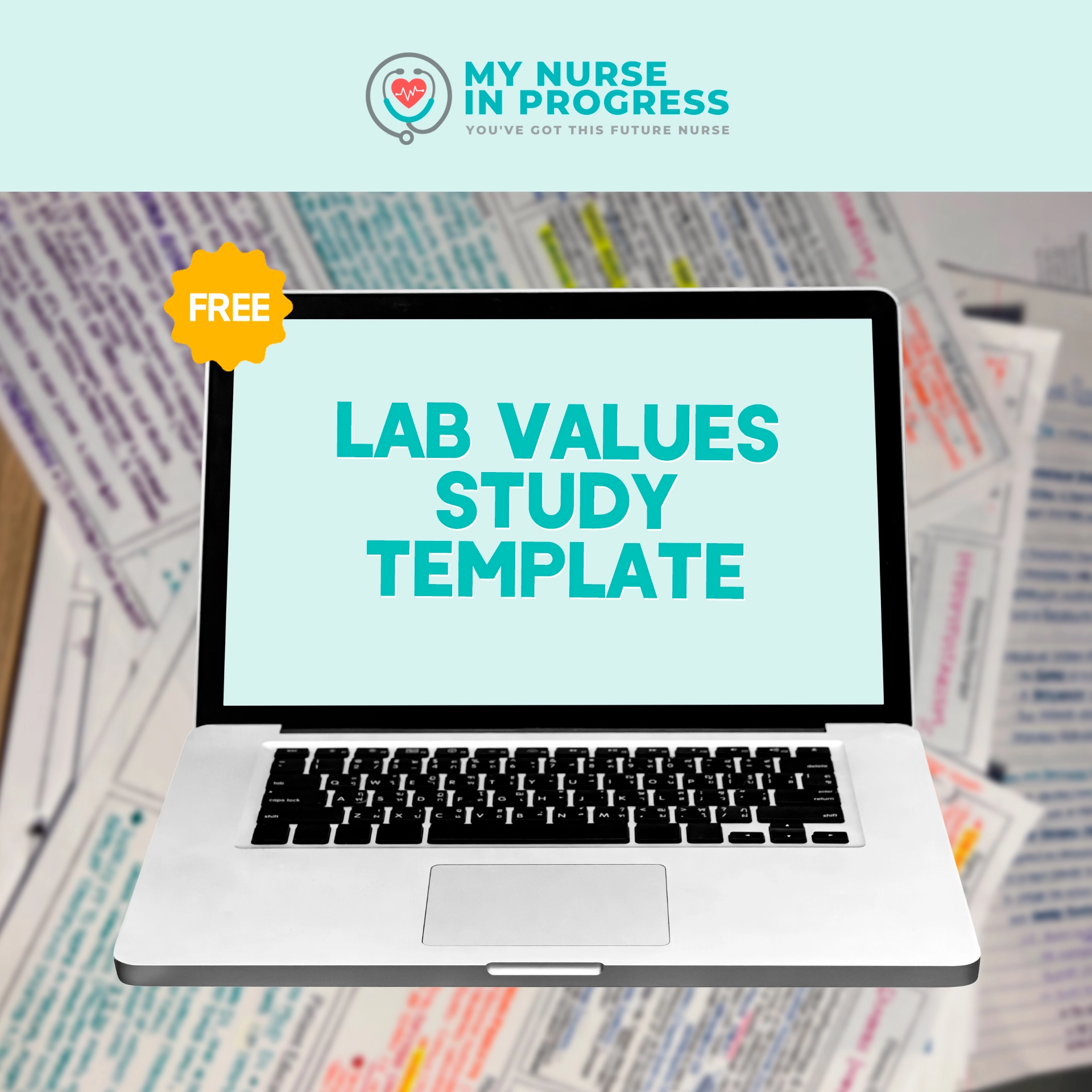 Lab Values Study Template | 1 Page | PDF