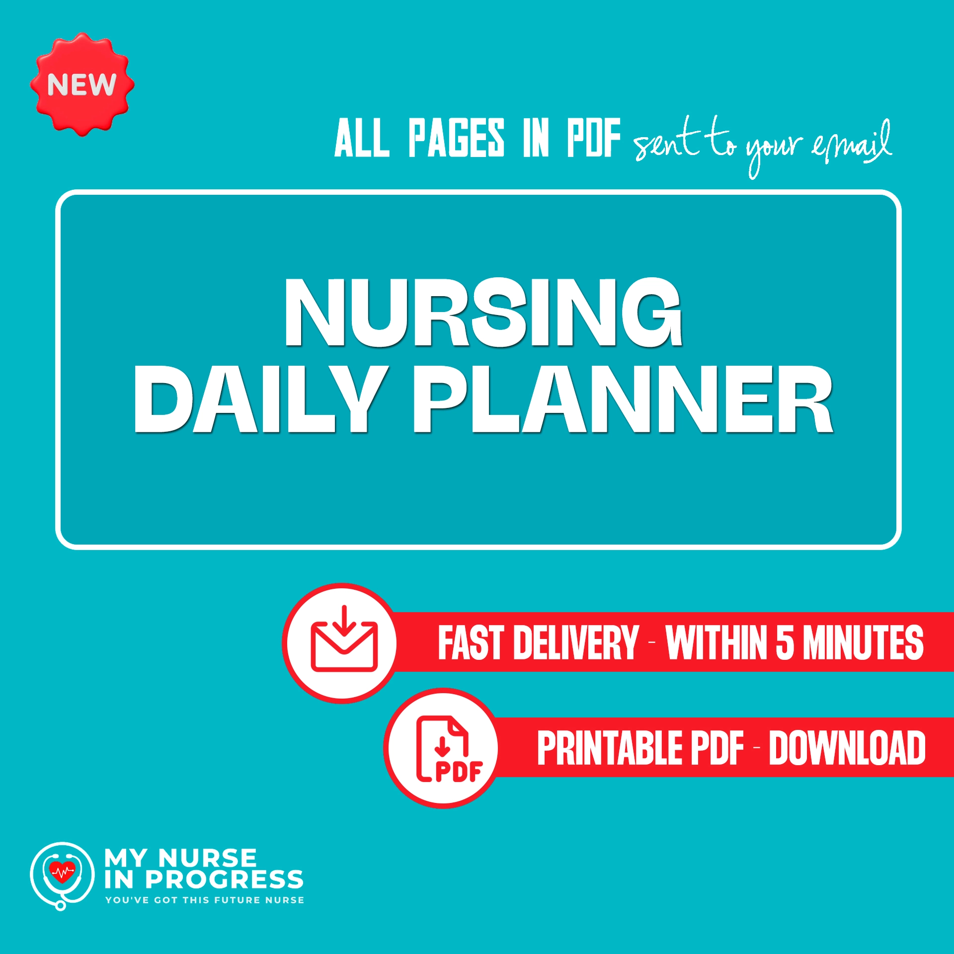Nursing Daily Planner | 3 Pages | PDF
