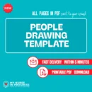 People Drawing Template | 1 Page | PDF