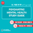 Psychiatric Mental Health Nursing Study Guide, Nursing Notes